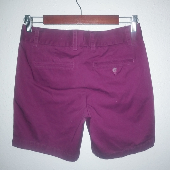 J.Crew 00 28 Chino Cotton Shorts in Burgandy - Picture 3 of 8